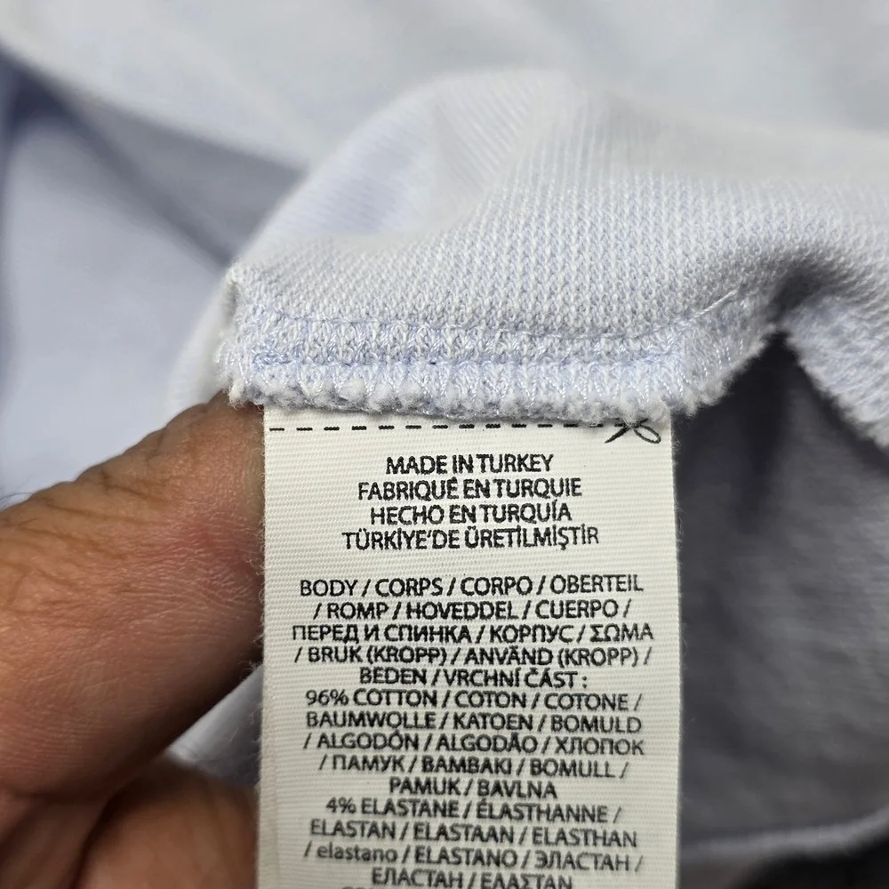 Polo Ralph Lauren Men's XXL Classic Fit Light Blue Tipped Pique Polo Shirt